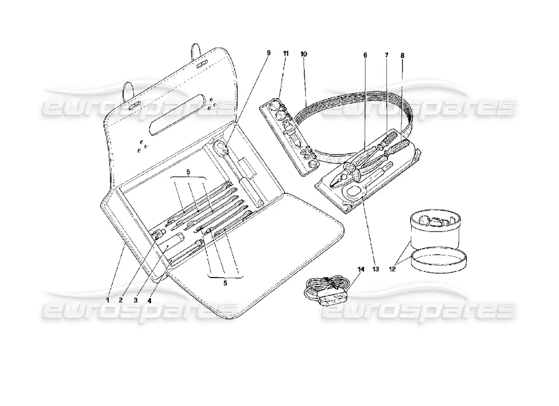 ferrari mondial 3.4 t coupe/cabrio equipo: diagrama de piezas de la bolsa horizontal