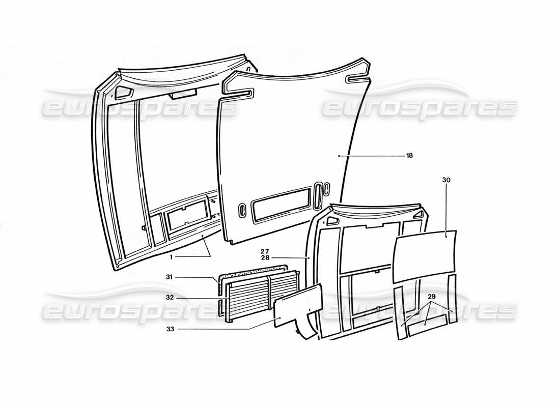 ferrari 400 gt / 400i (coachwork) capó delantero (variaciones) diagrama de piezas