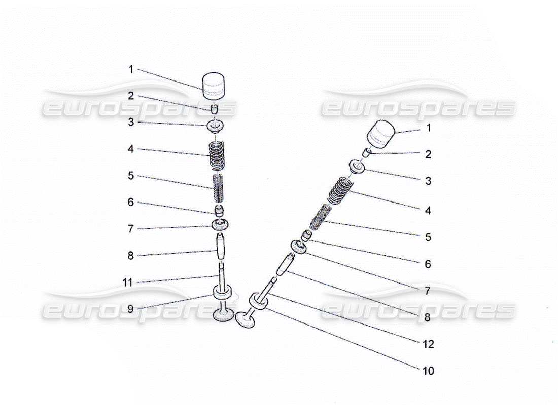 maserati qtp. (2010) 4.2 valvulas diagrama de piezas