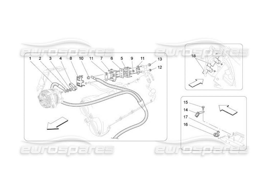 maserati qtp. (2005) 4.2 cableado principal diagrama de piezas