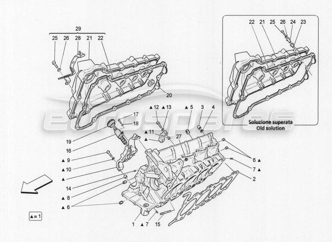 maserati granturismo special edition culata derecha diagrama de piezas