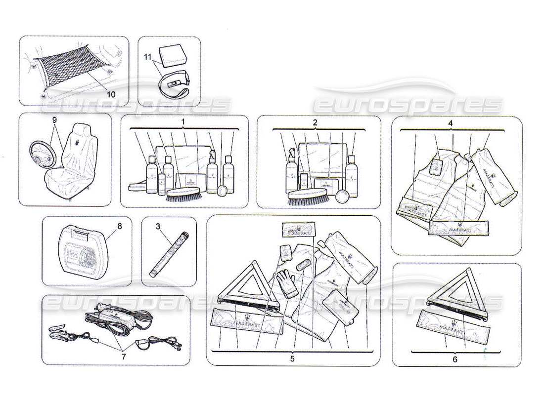 maserati qtp. (2010) 4.2 diagrama de piezas de accesorios posventa