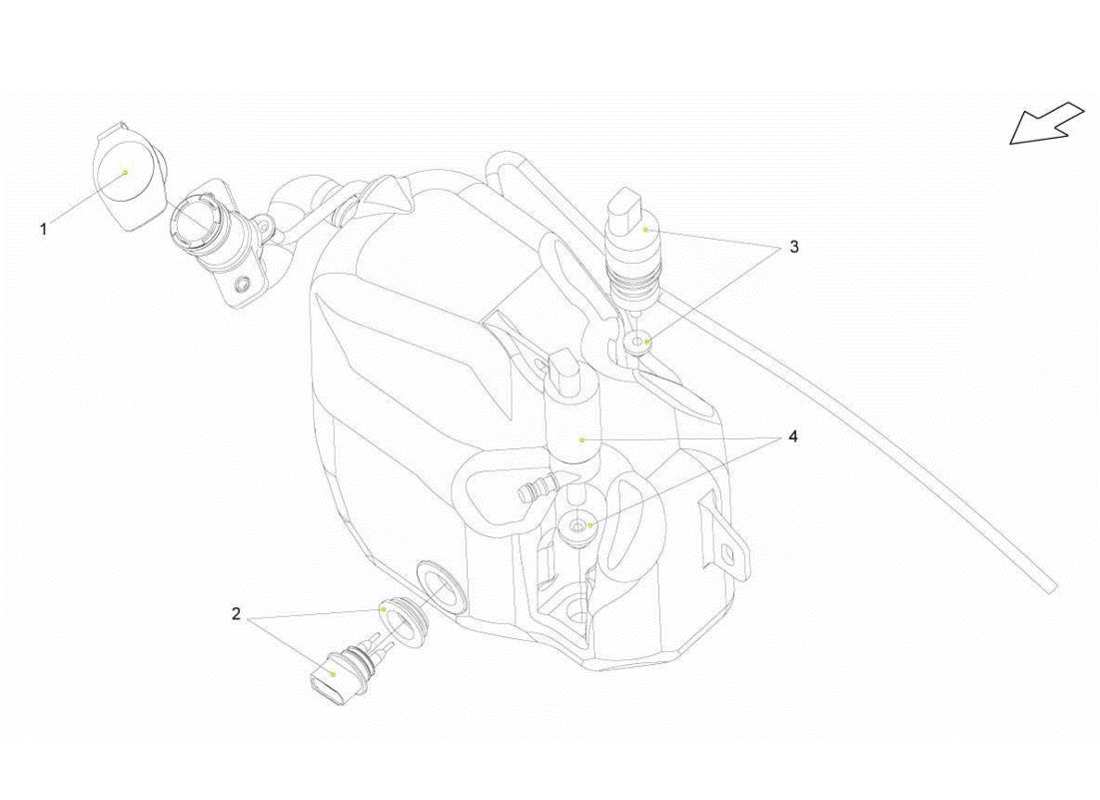 lamborghini gallardo lp560-4s update conjunto de depósito de arandela diagrama de piezas