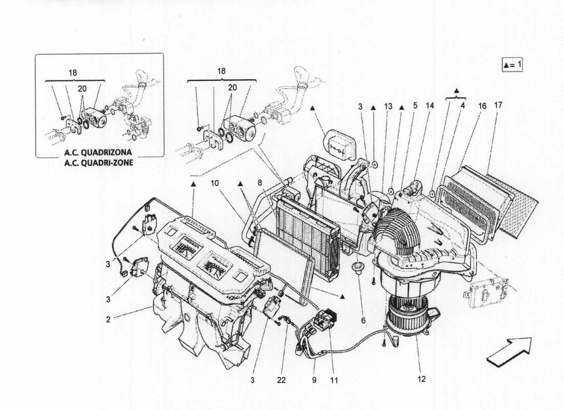 maserati qtp. v6 3.0 bt 410bhp 2wd 2017 unidad a c: diagrama de piezas de los dispositivos del tablero