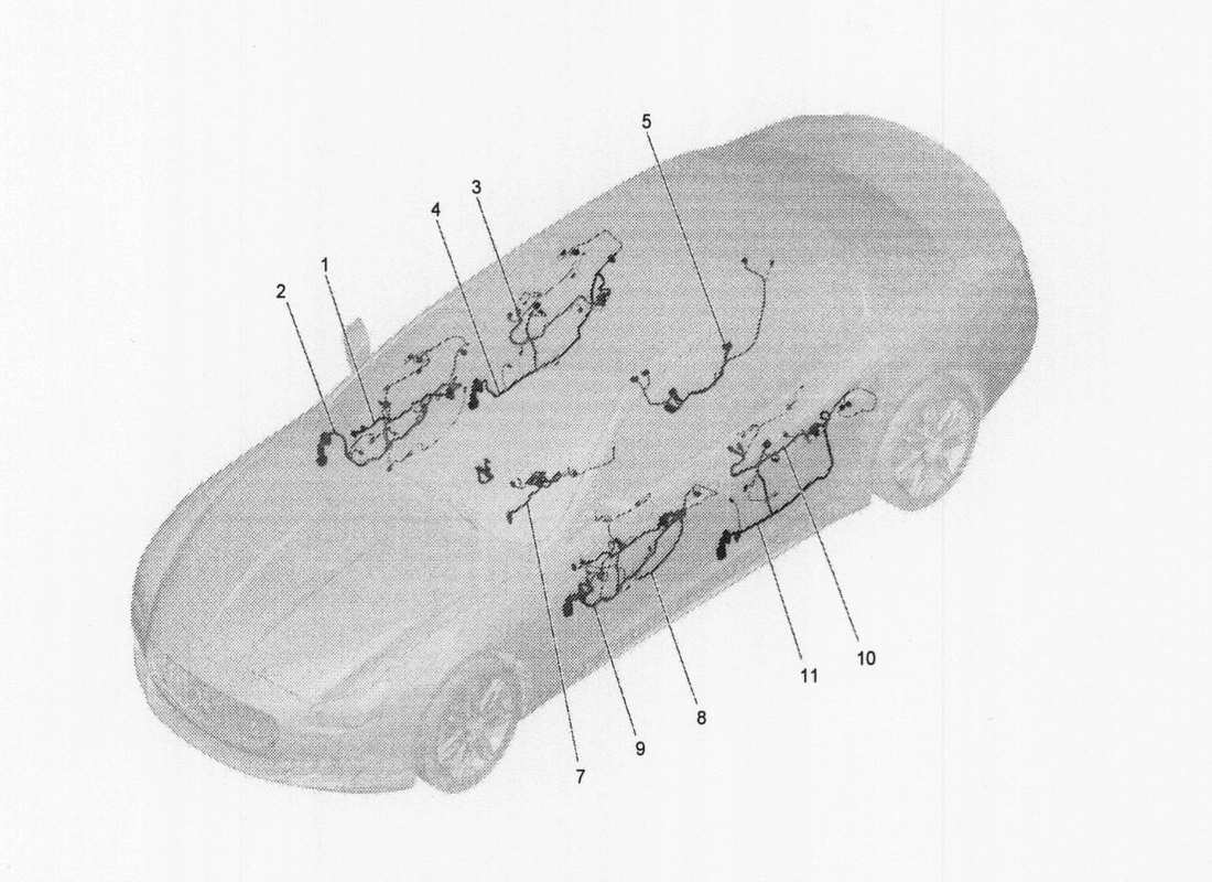 maserati qtp. v6 3.0 bt 410bhp 2wd 2017 diagrama de piezas de cableado principal