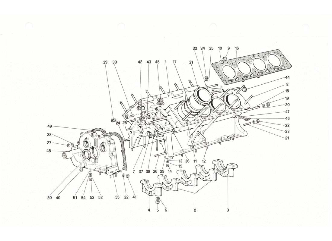 ferrari 208 gtb gts diagrama de piezas del carter