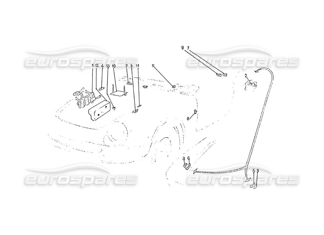 ferrari 275 (pininfarina coachwork) grupo de sistemas eléctricos diagrama de piezas