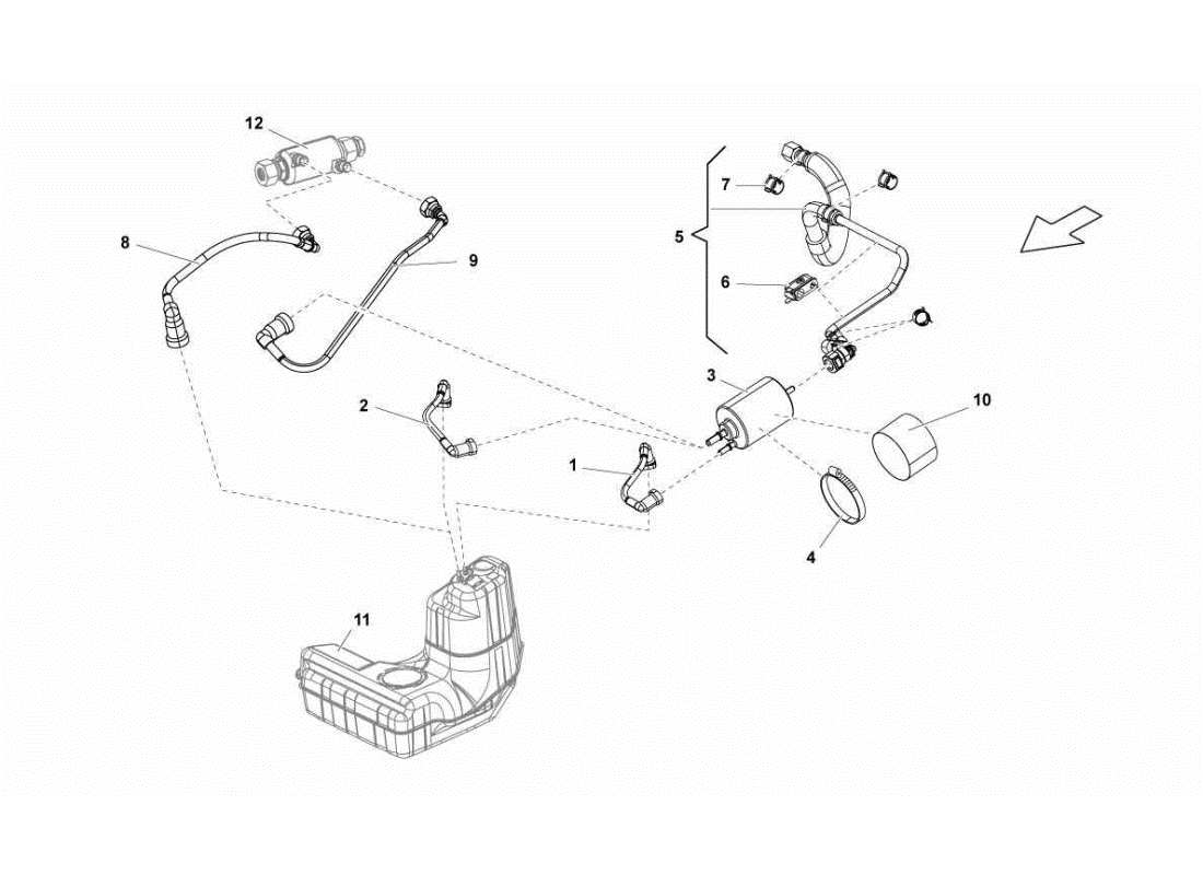 lamborghini gallardo sts ii sc diagrama de piezas del filtro de combustible