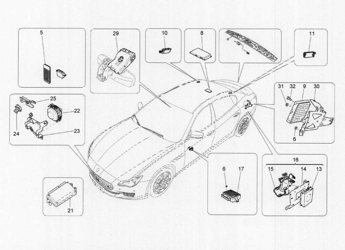 maserati qtp. v6 3.0 tds 275bhp 2017 diagrama de partes del sistema it
