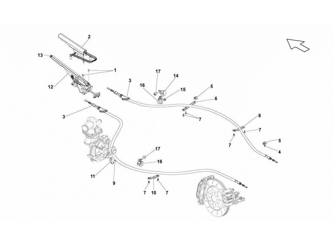 lamborghini gallardo sts ii sc freno de mano diagrama de piezas