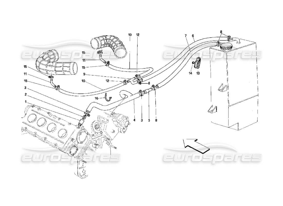 ferrari 348 (2.7 motronic) golpe - por sistema diagrama de piezas