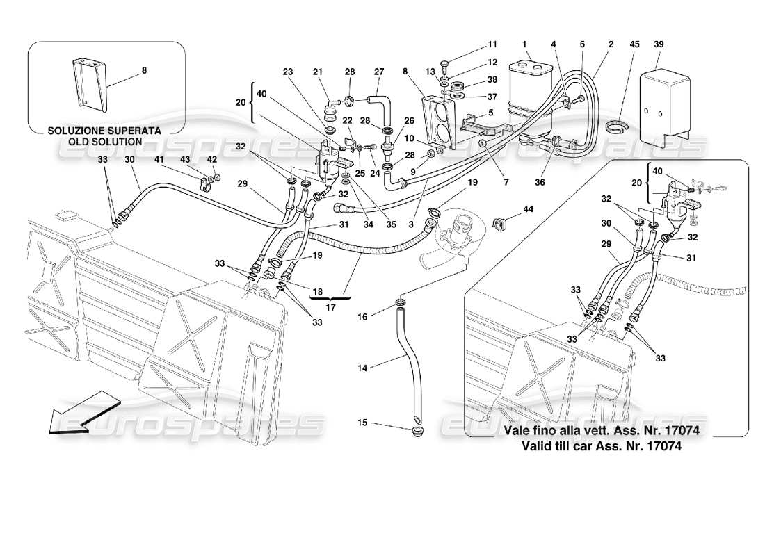 ferrari 355 (2.7 motronic) diagrama de piezas del dispositivo antievaporación