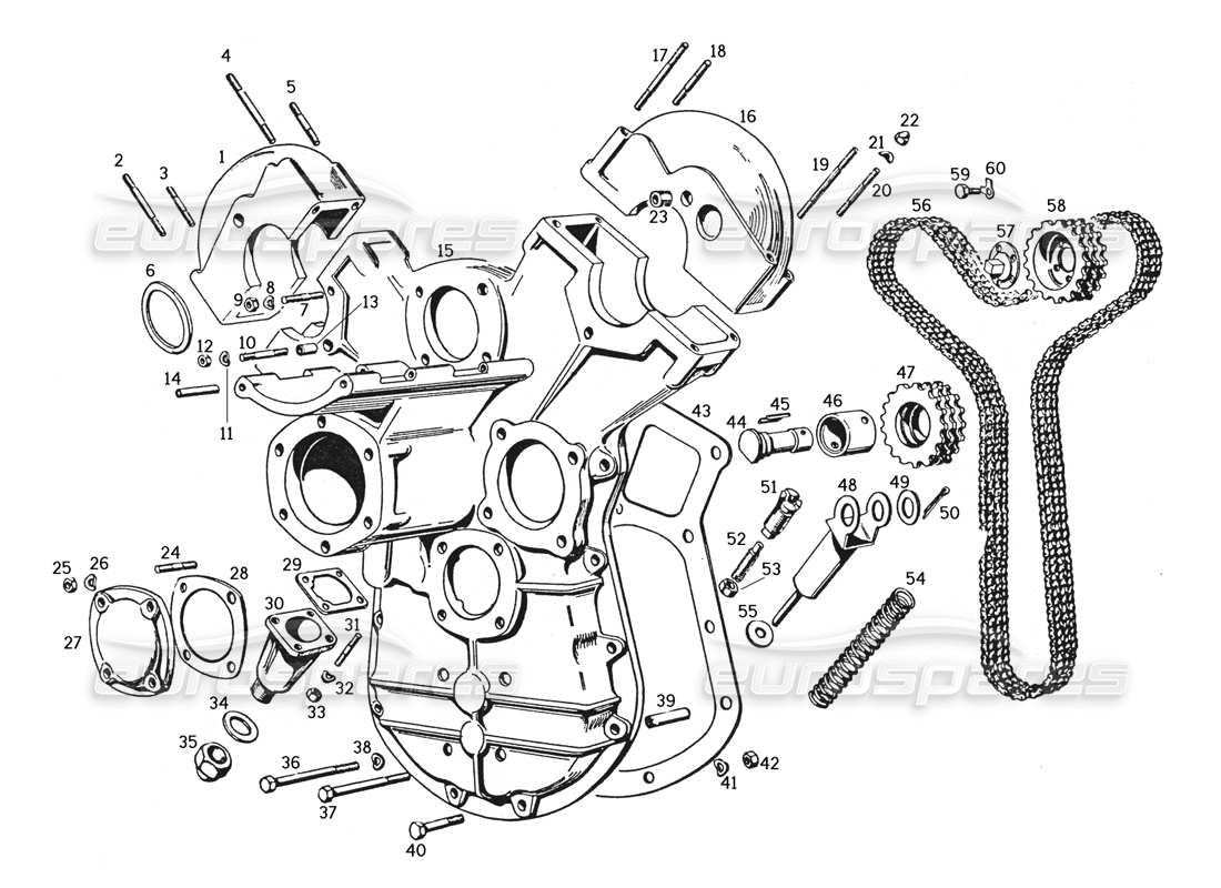 ferrari 250 gte (1957) momento diagrama de piezas