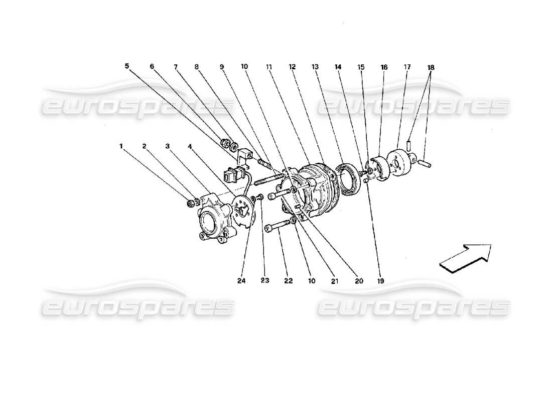 ferrari mondial 3.4 t coupe/cabrio encendido del motor diagrama de piezas
