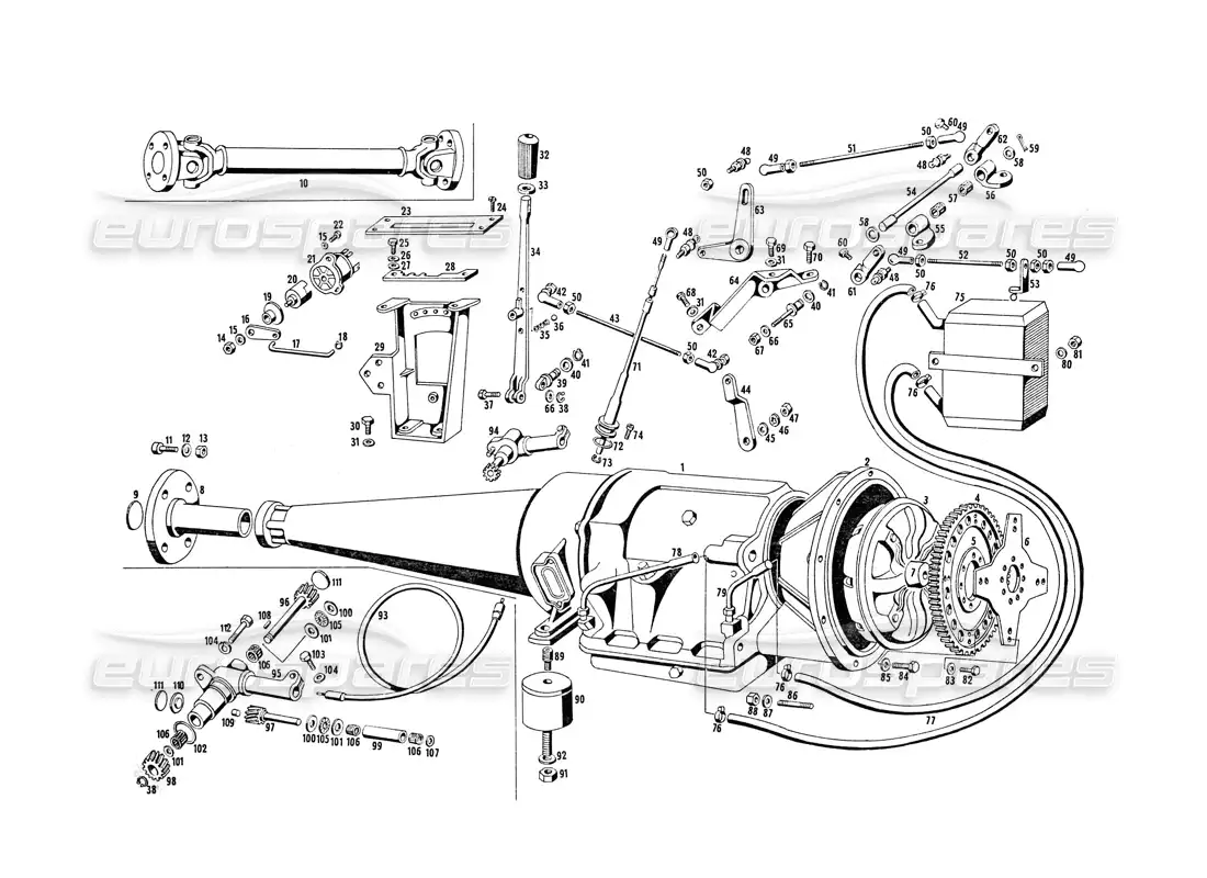 maserati indy 4.2 transmisión automática diagrama de piezas