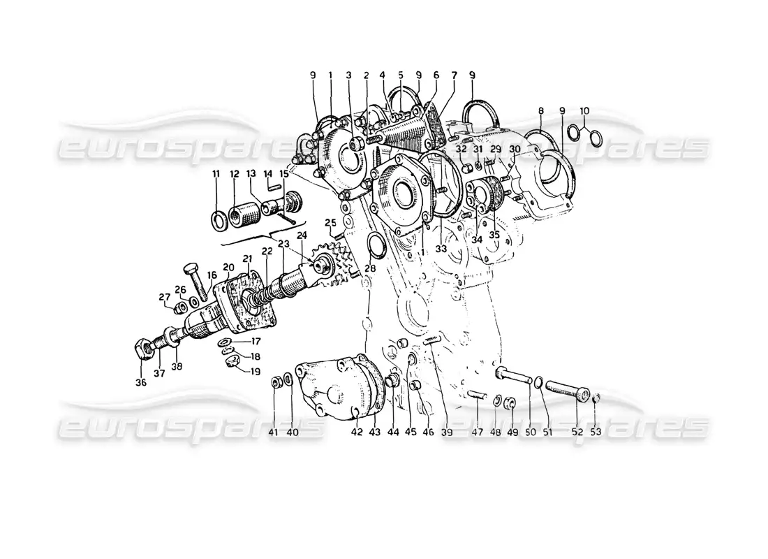 ferrari 275 gtb4 temporización - accesorios diagrama de piezas