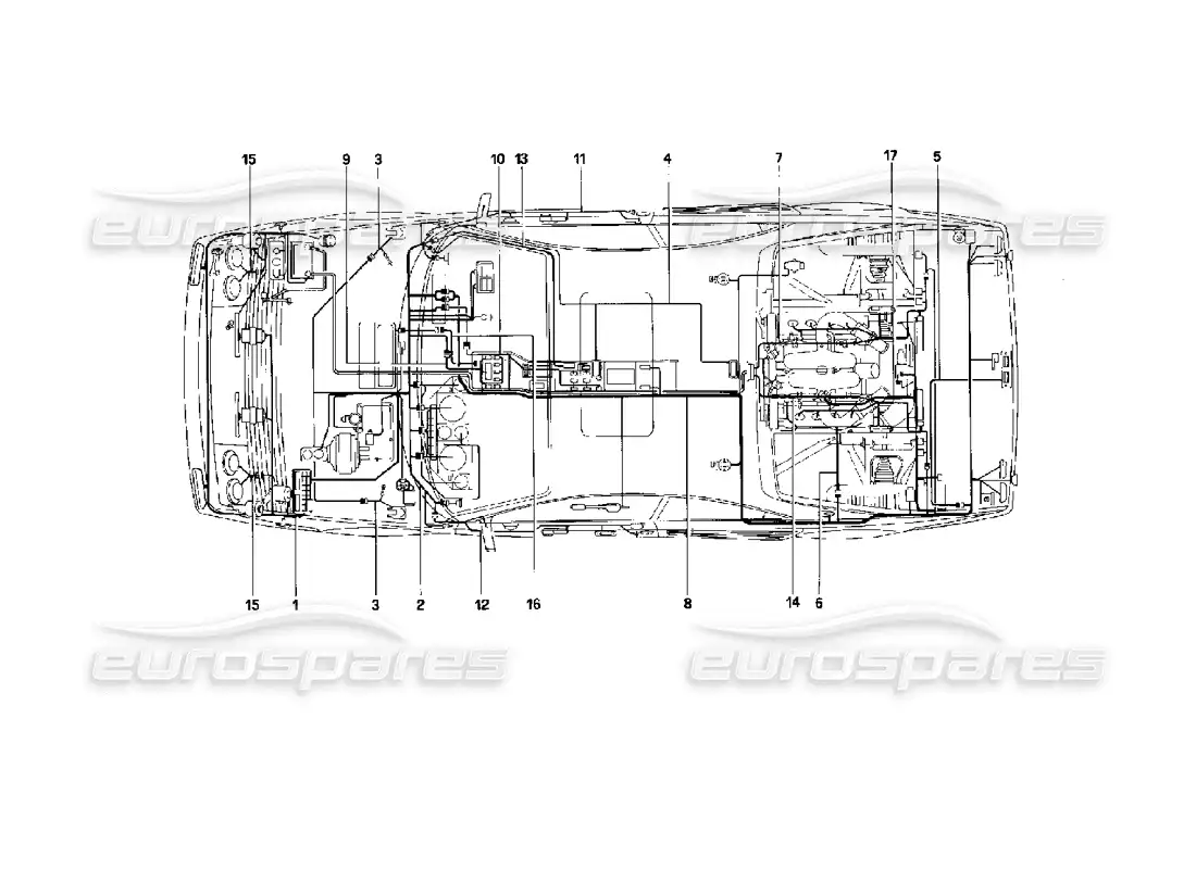 ferrari mondial 3.4 t coupe/cabrio sistema electrico diagrama de piezas
