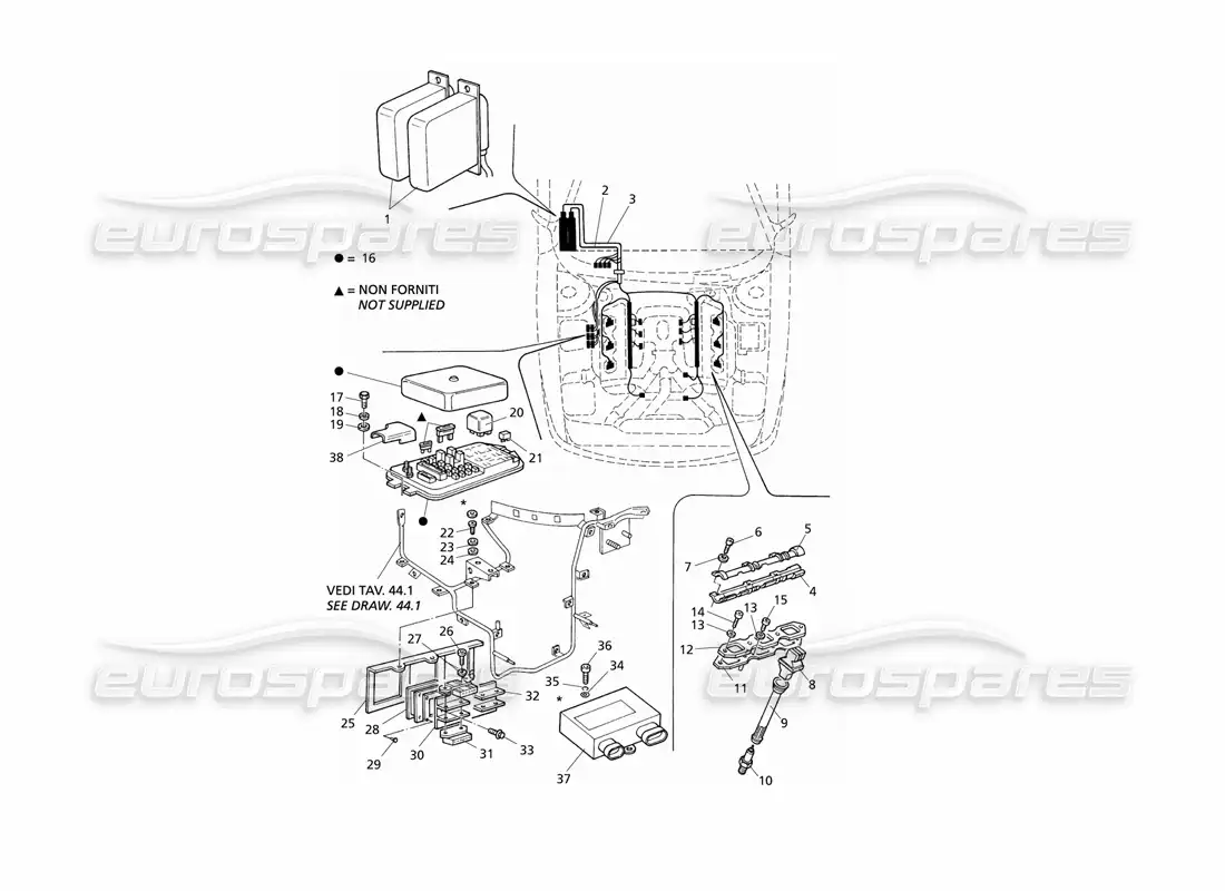 maserati qtp v6 evoluzione sistema de encendido diagrama de piezas