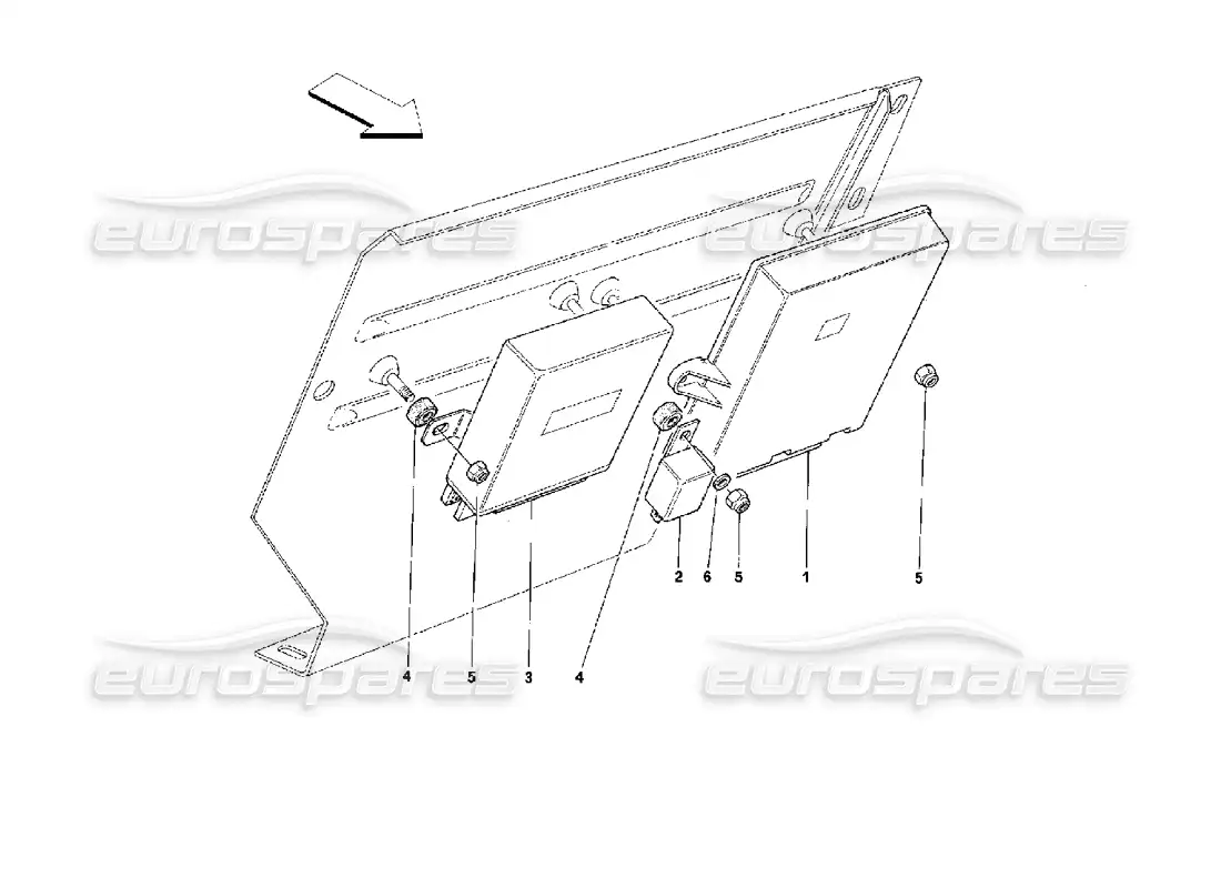 ferrari mondial 3.4 t coupe/cabrio switching units and devices for foot rest plate diagrama de piezas