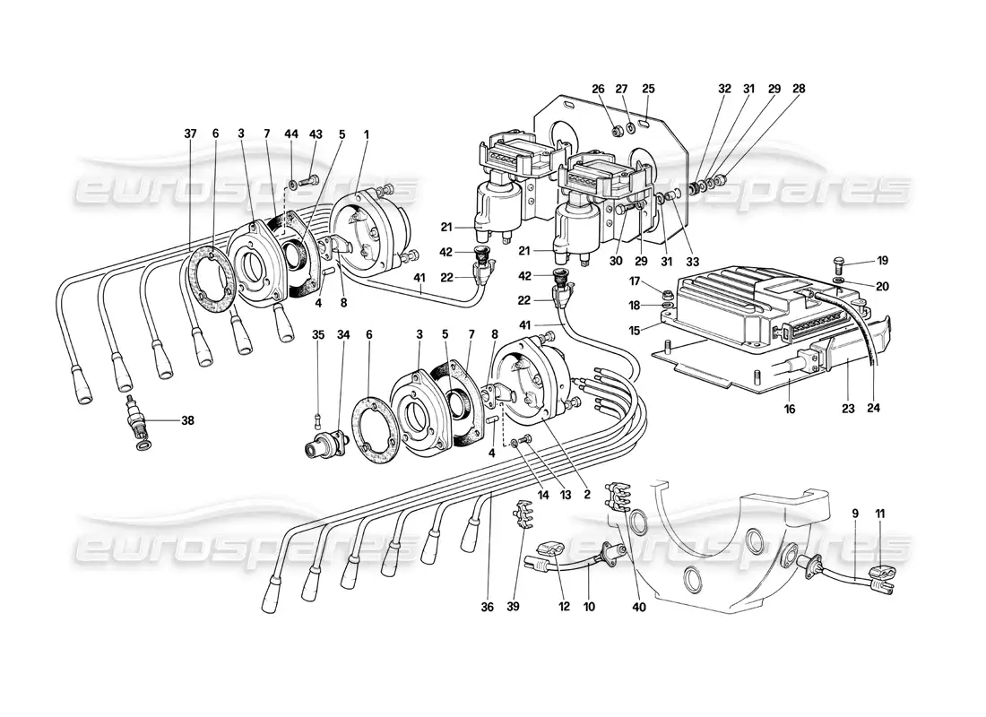 ferrari 412 (mechanical) encendido del motor diagrama de piezas