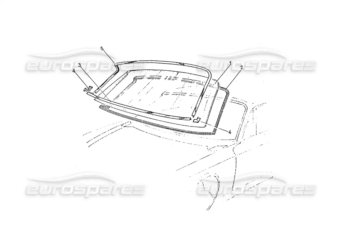 ferrari 365 gt 2+2 (coachwork) pantalla frontal diagrama de piezas
