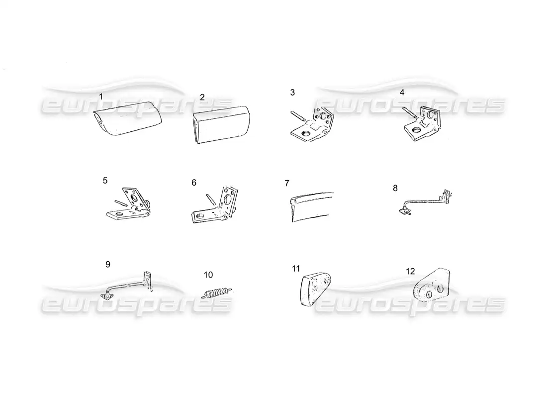 ferrari 250 gt (coachwork) puerta diagrama de piezas