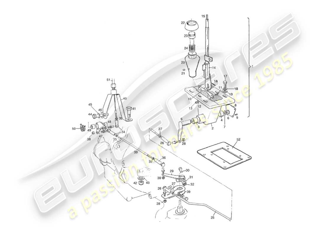 un diagrama de piezas del catálogo de piezas aston martin v8 virage (1999)
