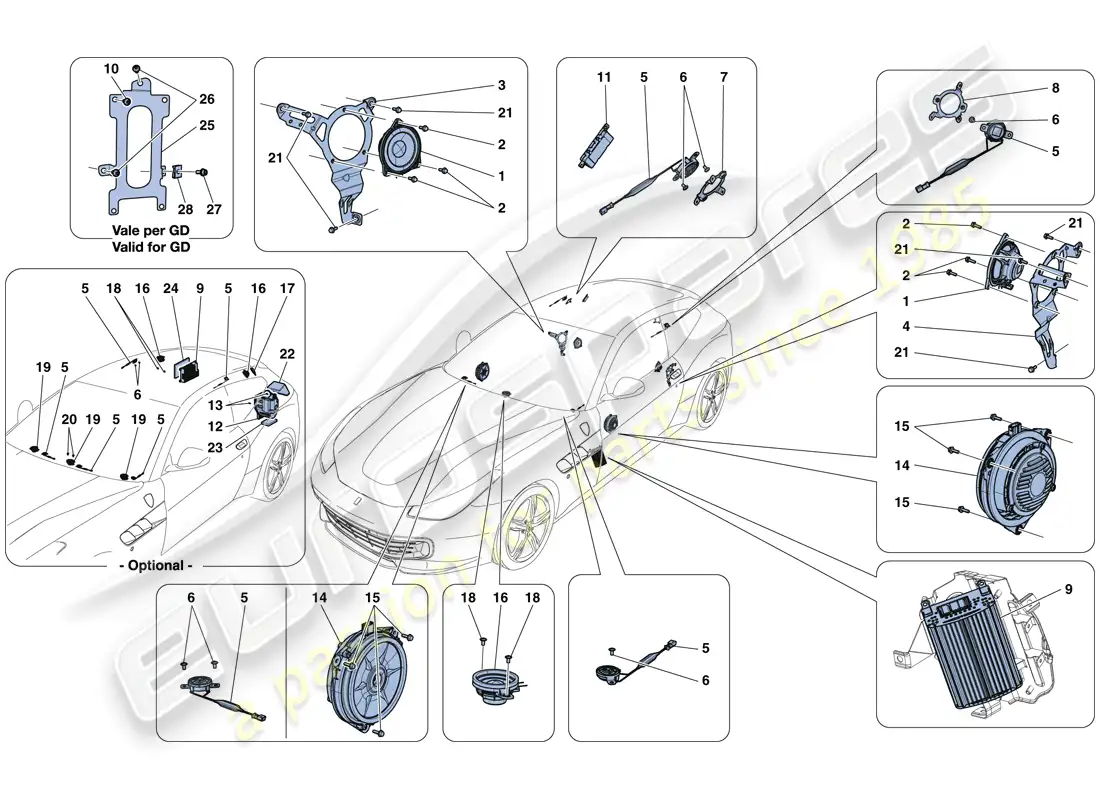 diagrama de pieza que contiene el número de pieza 321889