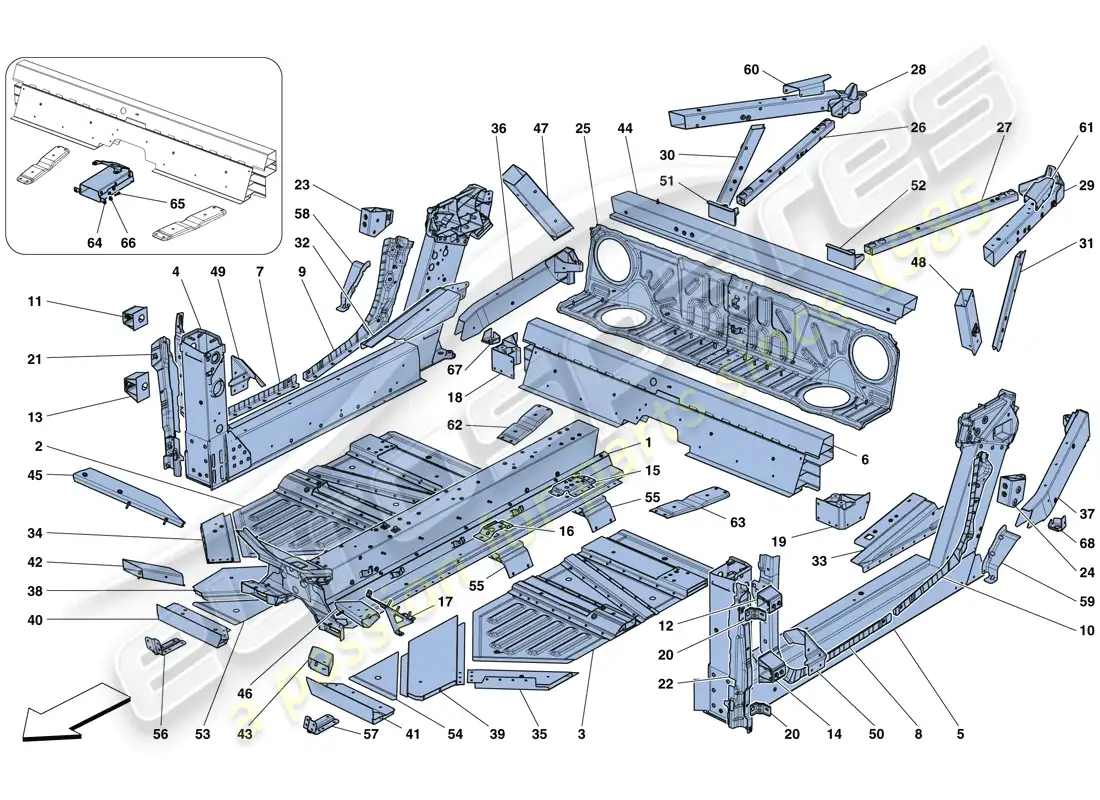 diagrama de pieza que contiene el número de pieza 985300798