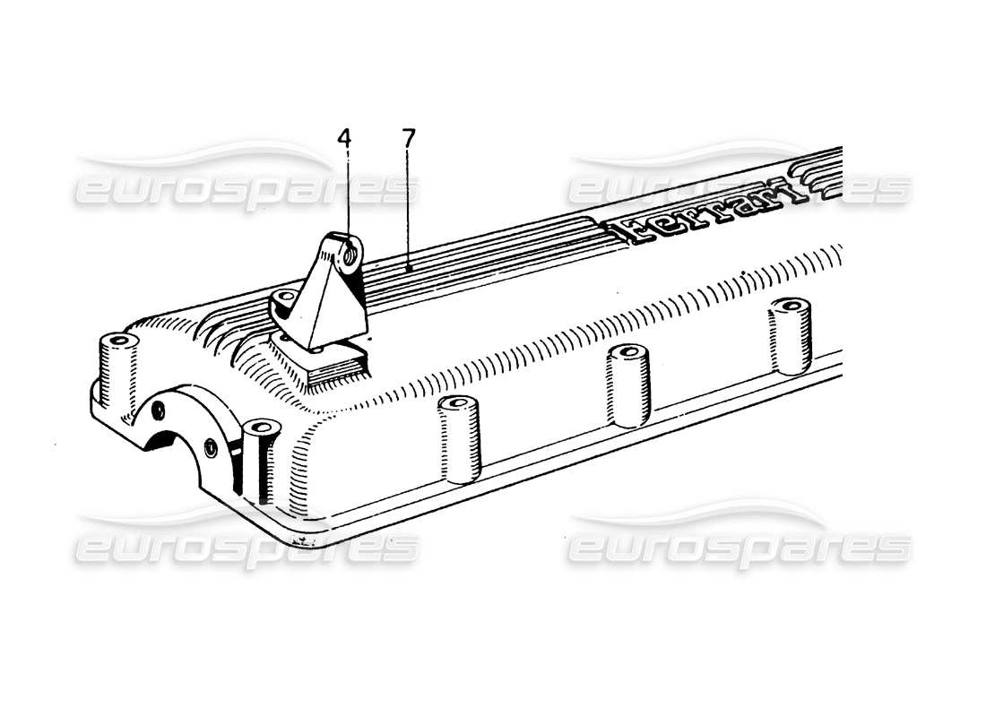 ferrari 275 gtb/gts 2 cam diagrama de piezas de culatas (modelos rhd)