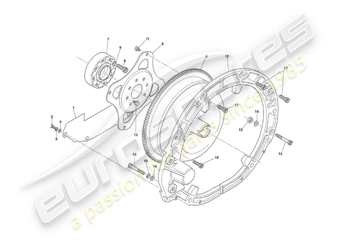 un diagrama de piezas del catálogo de piezas aston martin v8 virage