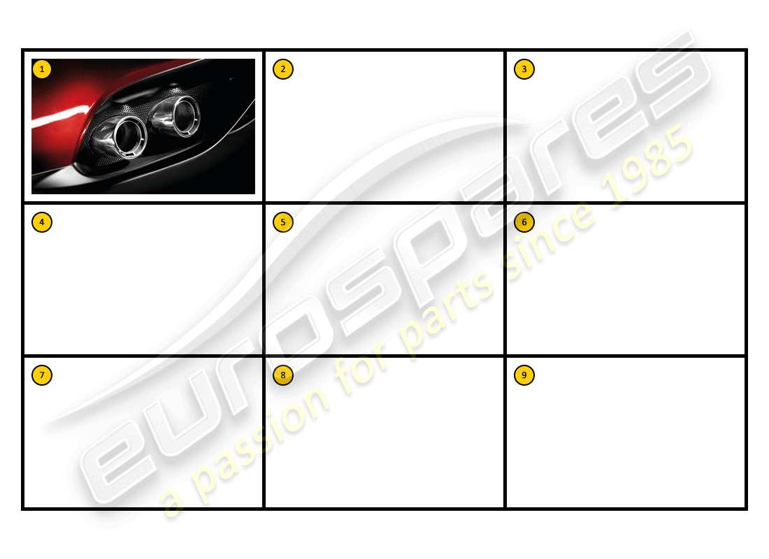 ferrari ff (accessories) exterior - diagrama de piezas de escape