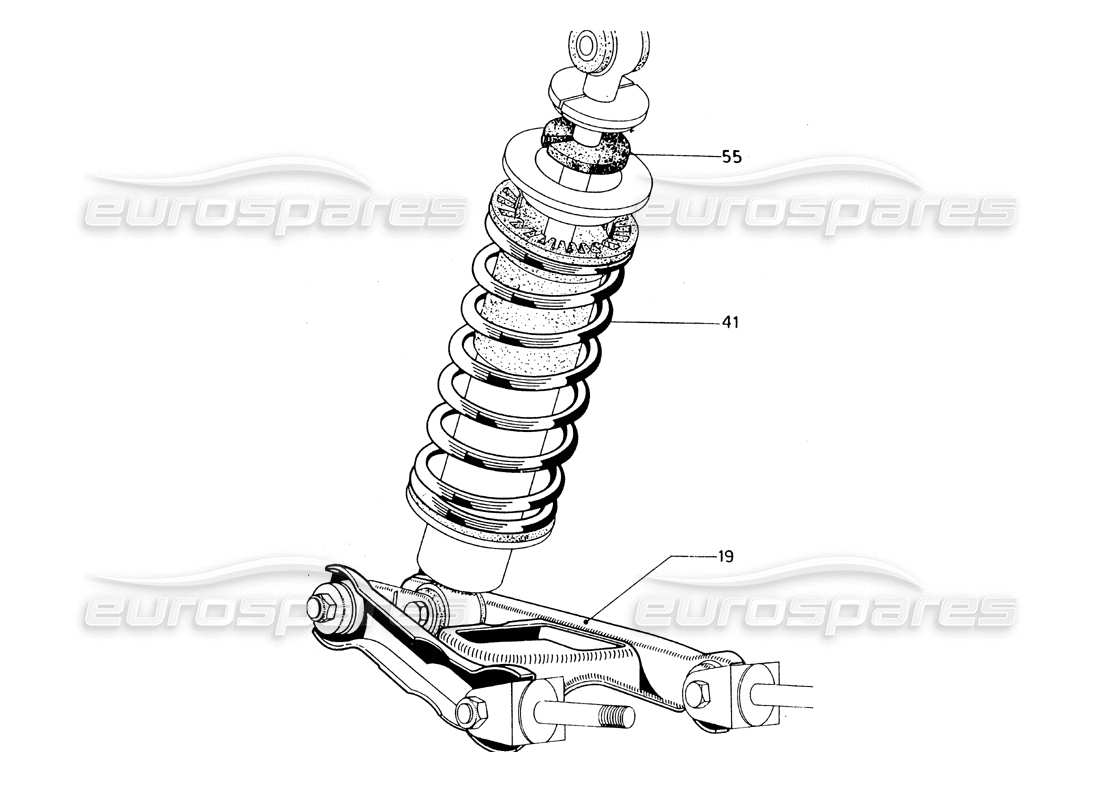 ferrari 275 gtb/gts 2 cam suspensión trasera - modelos con volante a la izquierda diagrama de piezas