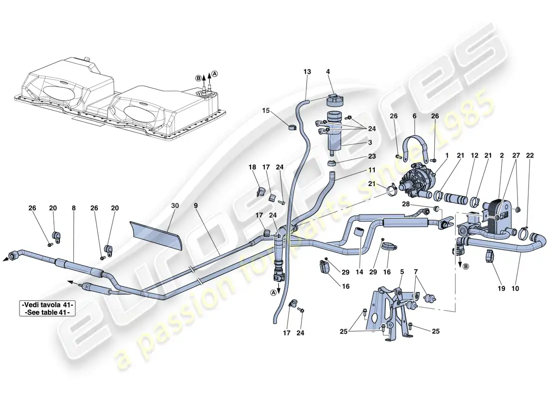 ferrari laferrari aperta (europe) sistema de enfriamiento de la batería diagrama de piezas