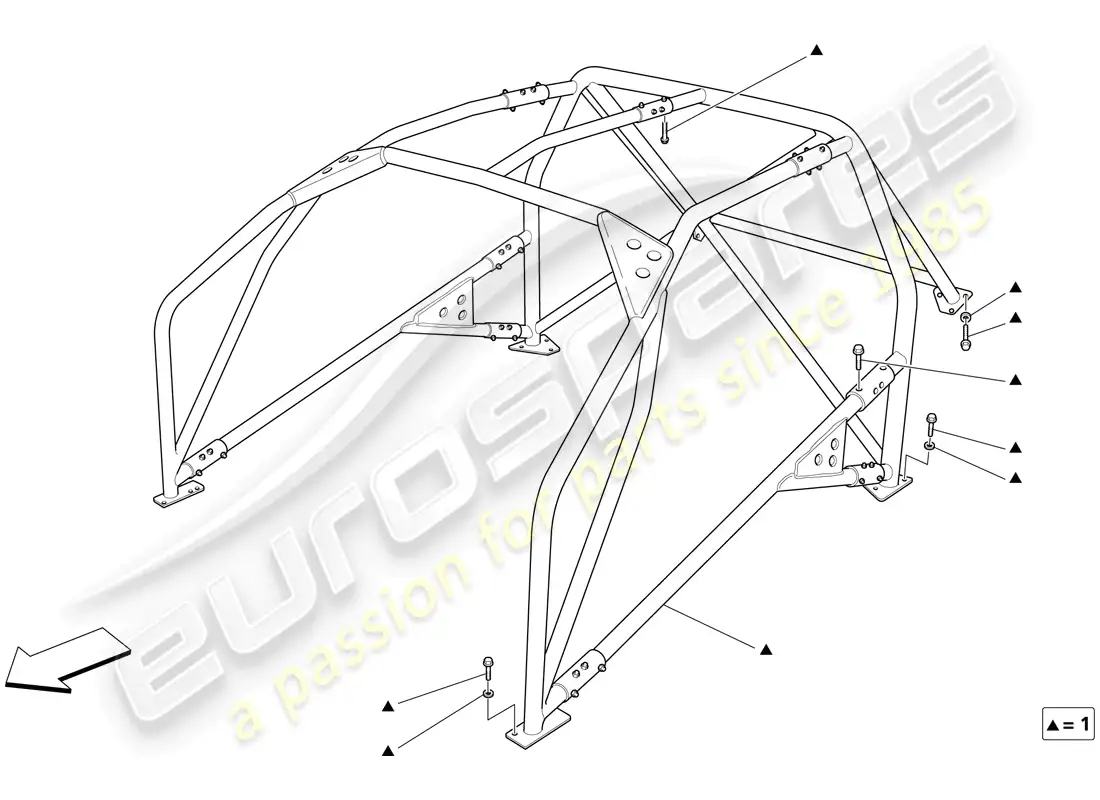 maserati trofeo estructura trasera diagrama de piezas
