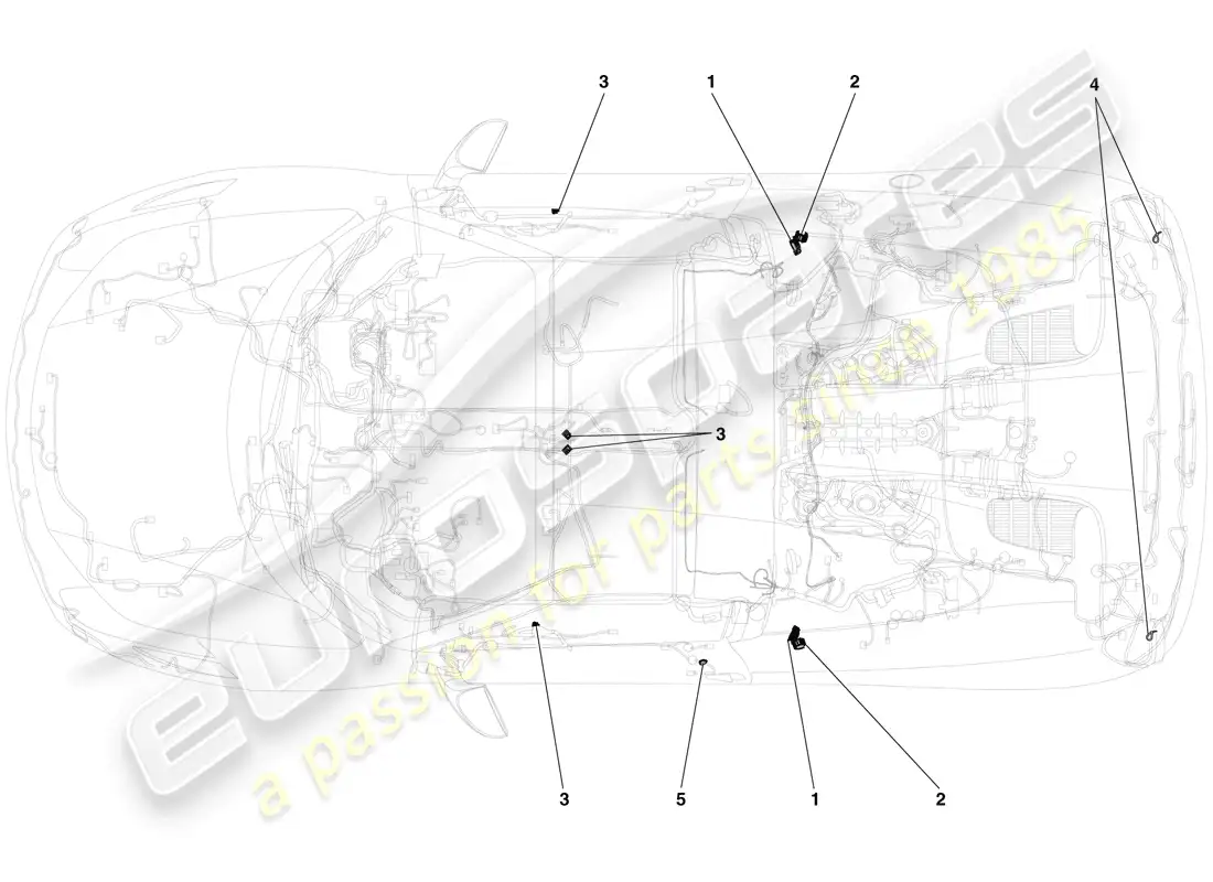 ferrari 458 spider (rhd) fijaciones varias para el sistema eléctrico diagrama de piezas