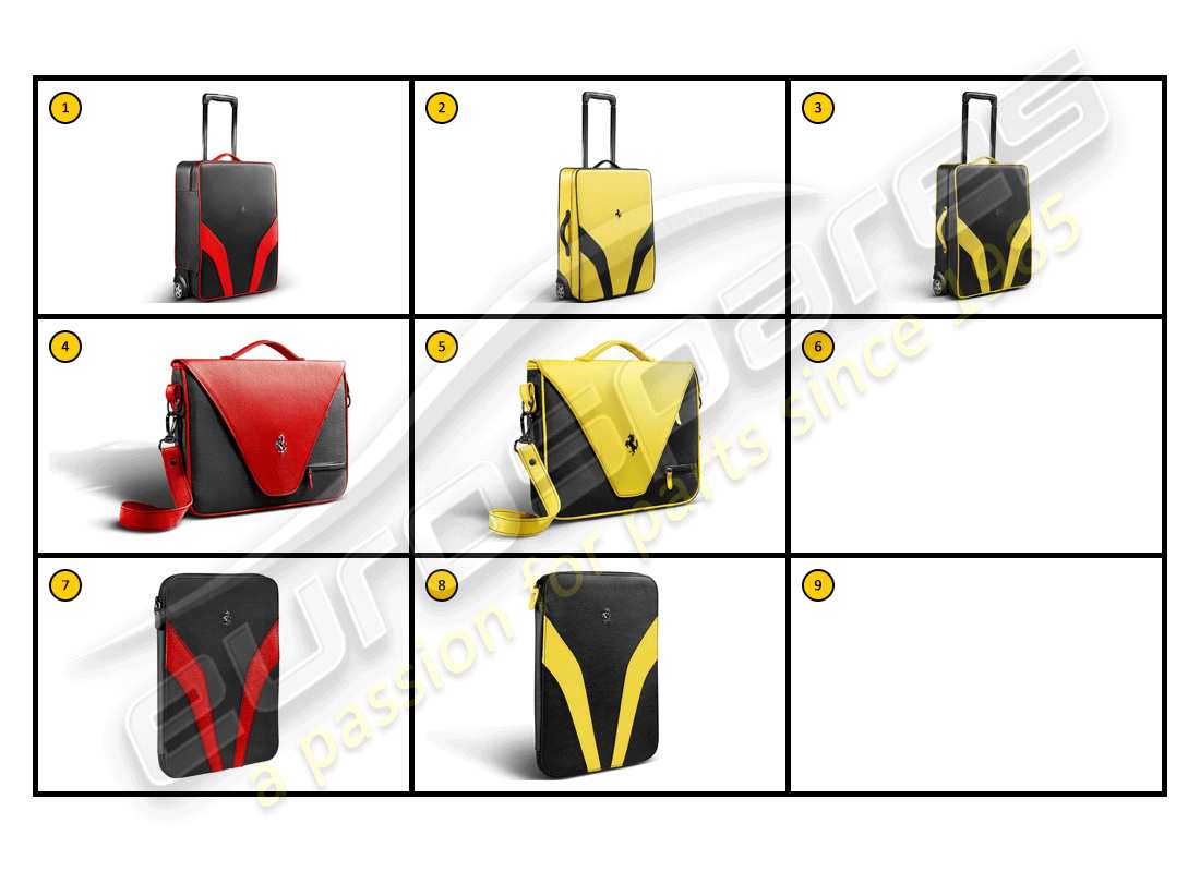 ferrari f430 spider (accessories) equipo: equipaje, diagrama de piezas carfit