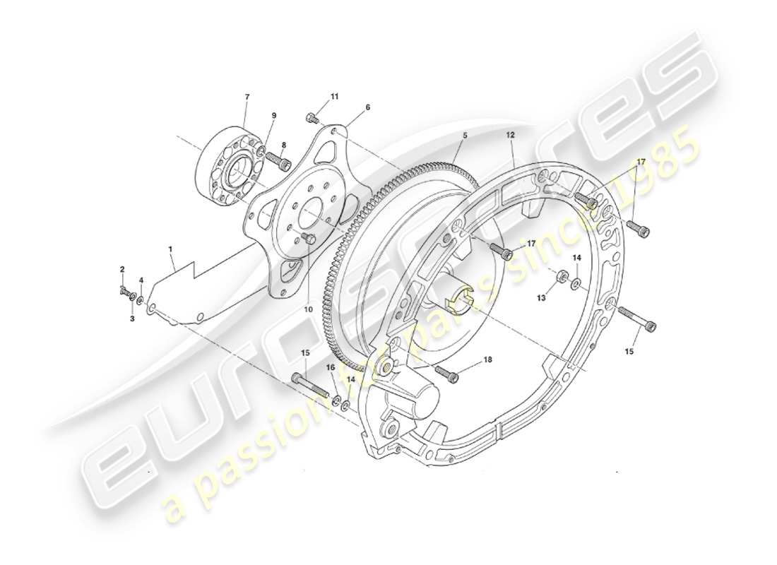 aston martin v8 virage (2000) diagrama de piezas automático