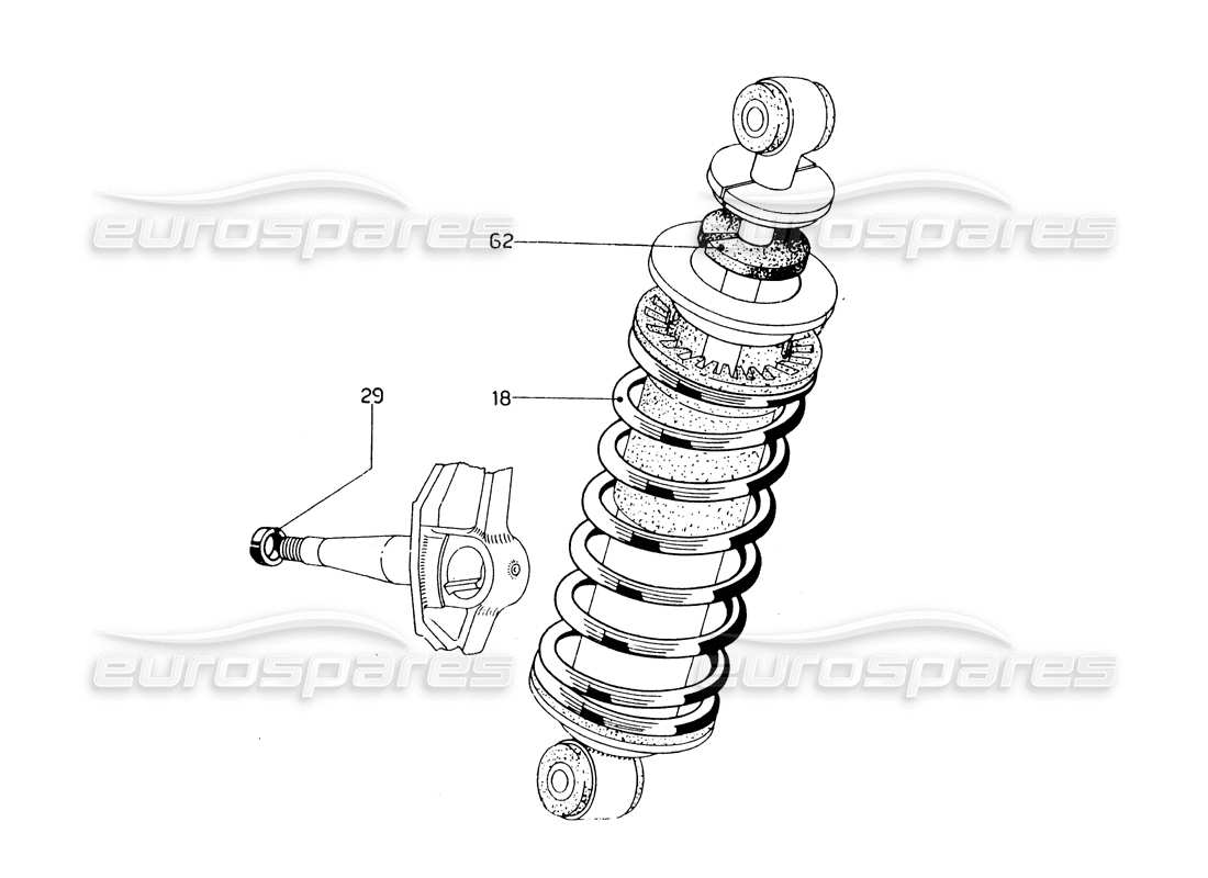 ferrari 275 gtb/gts 2 cam suspensión delantera - modelos lhd diagrama de piezas