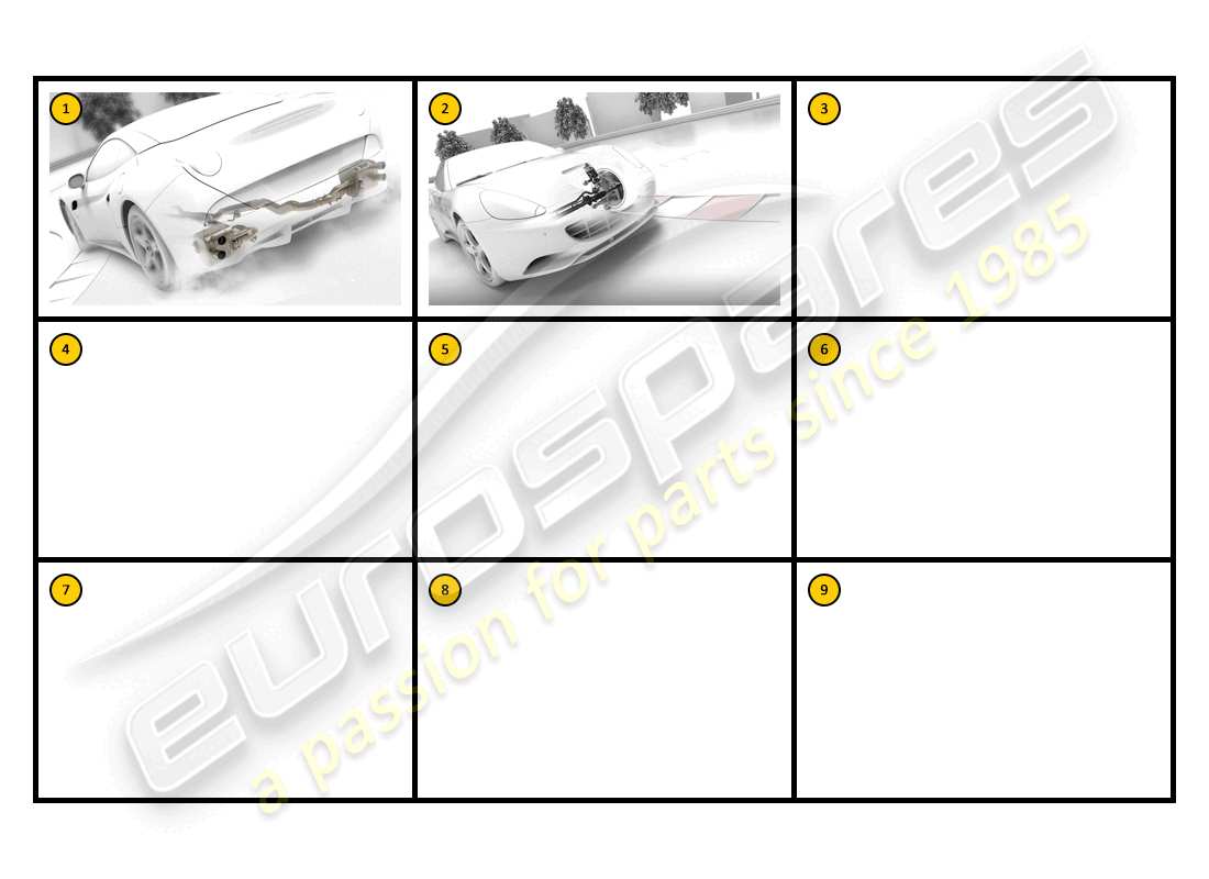 ferrari california (accessories) carreras - rendimiento diagrama de piezas