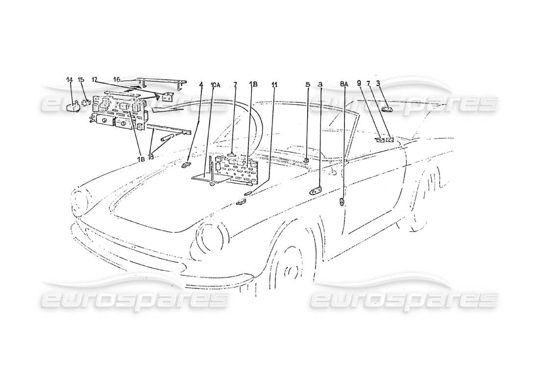 ferrari 275 (pininfarina coachwork) diagrama de piezas del gruppo impianto elettrico