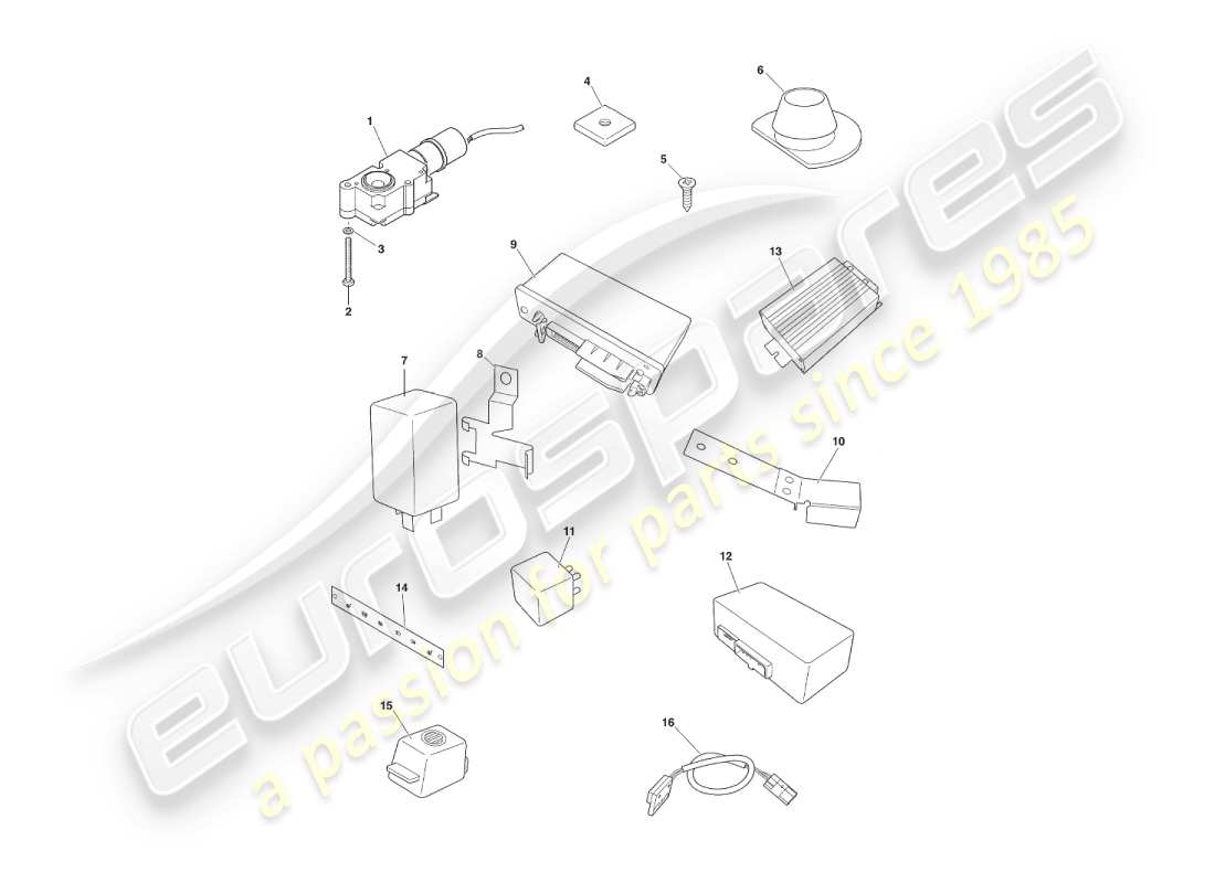 aston martin v8 virage (2000) diagrama de piezas de componentes y cableado