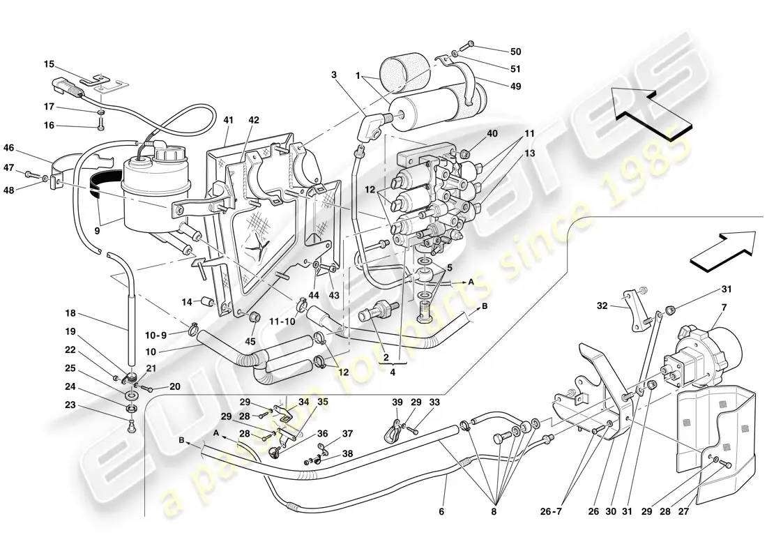 ferrari 599 sa aperta (europe) power unit and tank diagrama de piezas