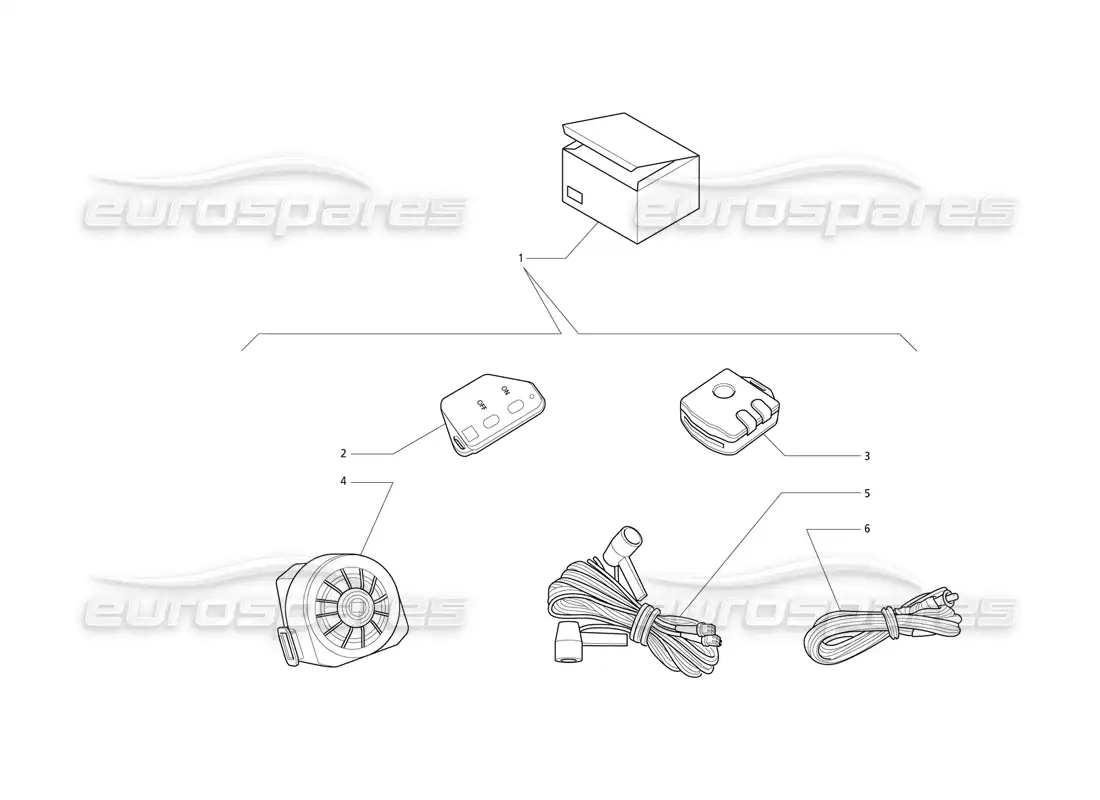 maserati qtp v6 (1996) sistema anti-robo diagrama de piezas