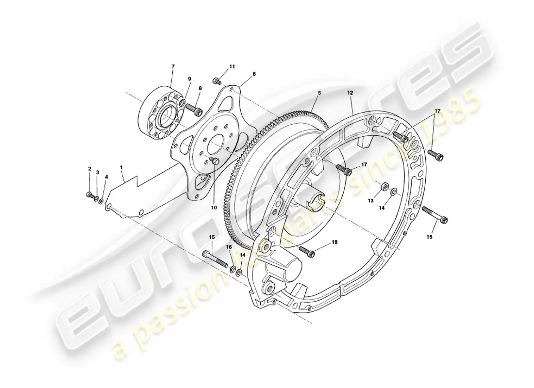 aston martin v8 coupe (2000) cobertor de par diagrama de piezas