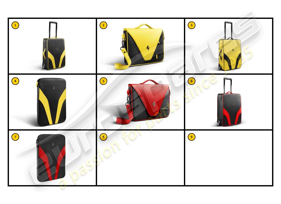 ferrari ff (accessories) equipo - equipaje diagrama de piezas carfit