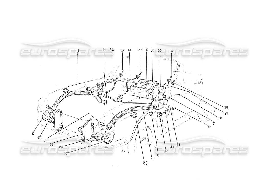 ferrari 275 (pininfarina coachwork) diagrama de piezas del gruppo riscaldatore aerazione