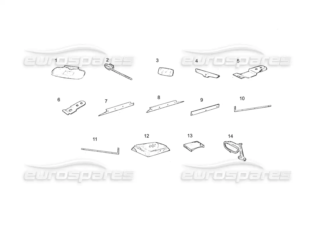 ferrari 250 gt (coachwork) accesorios (continuación) diagrama de piezas