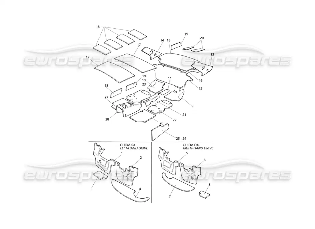 maserati qtp v8 evoluzione diagrama de piezas de aislamiento