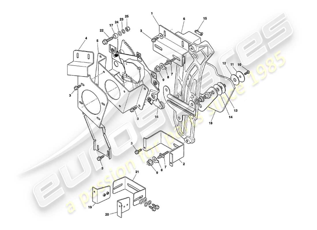 aston martin v8 volante (1999) luz trasera bajada diagrama de piezas